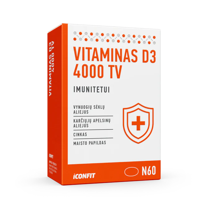 Vitaminas D3 su cinku imunitetui, 60 tab.